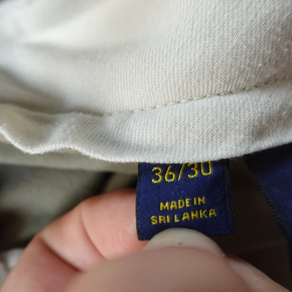 Polo Ralph Lauren Pants Mens 36X26‎ Beige Brown Tan Chino Trouser Golf Classic